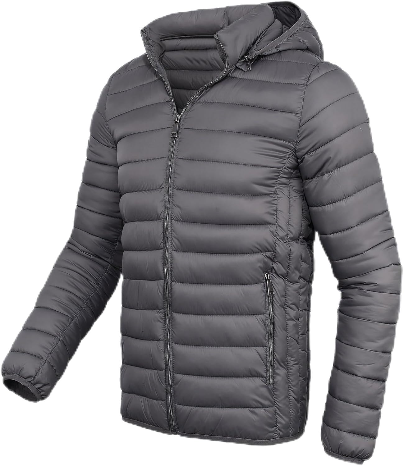 LAPASA Men's Lightweight Packable Down Jacket Hooded Outdoor Reaction  Winter Coat Water-Resistant M32 M54